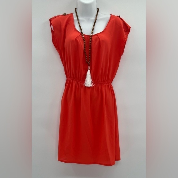 Soprano Reddish-Orange Sleeveless Dress – Preloved Size S - Picture 2 of 11